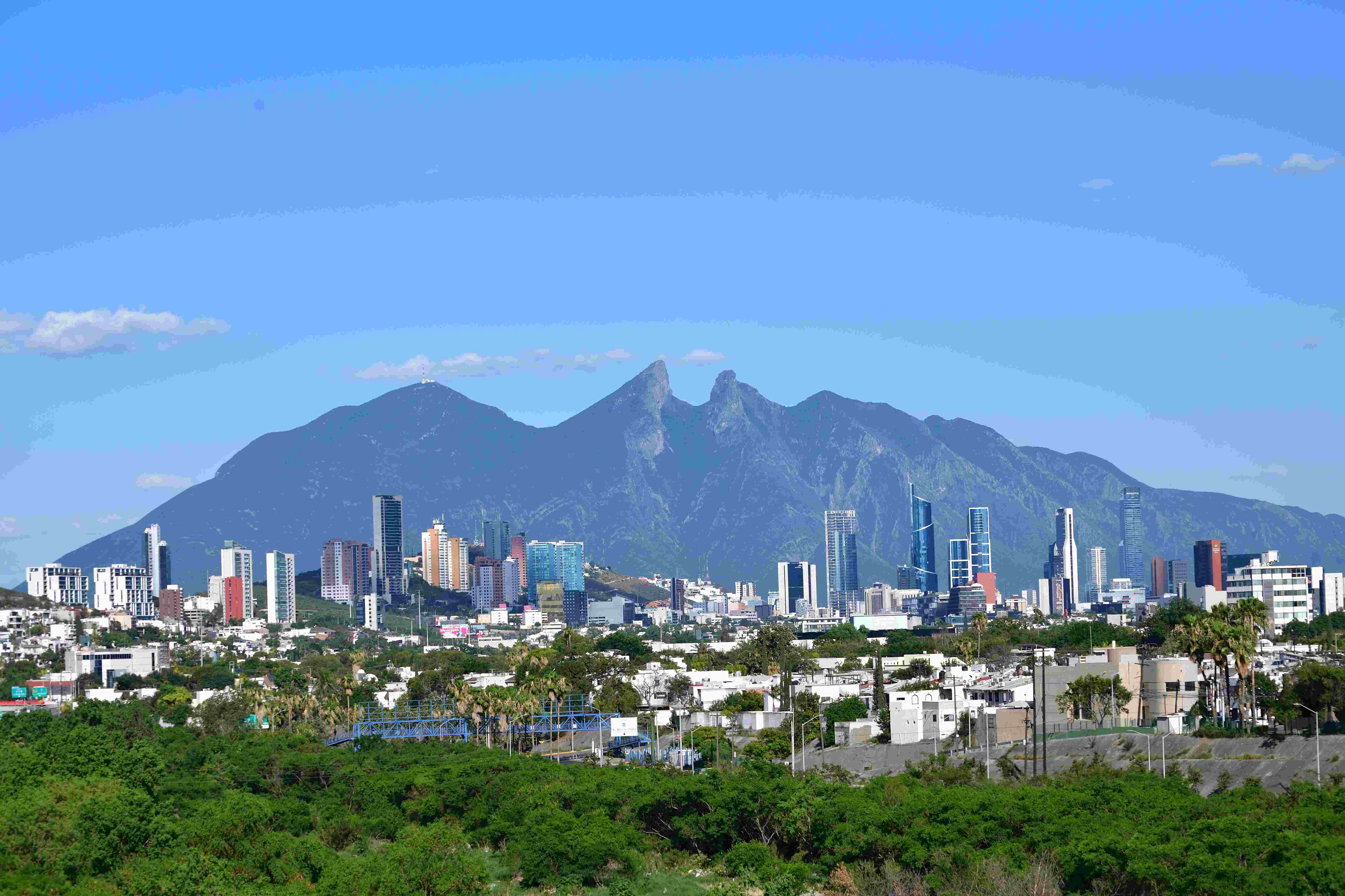 Iconic "Cerro de la Silla" mountain in Monterrey, Nuevo León, Mexico.