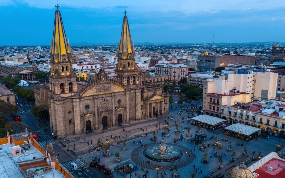 Guadalajara Cathedral seen from above