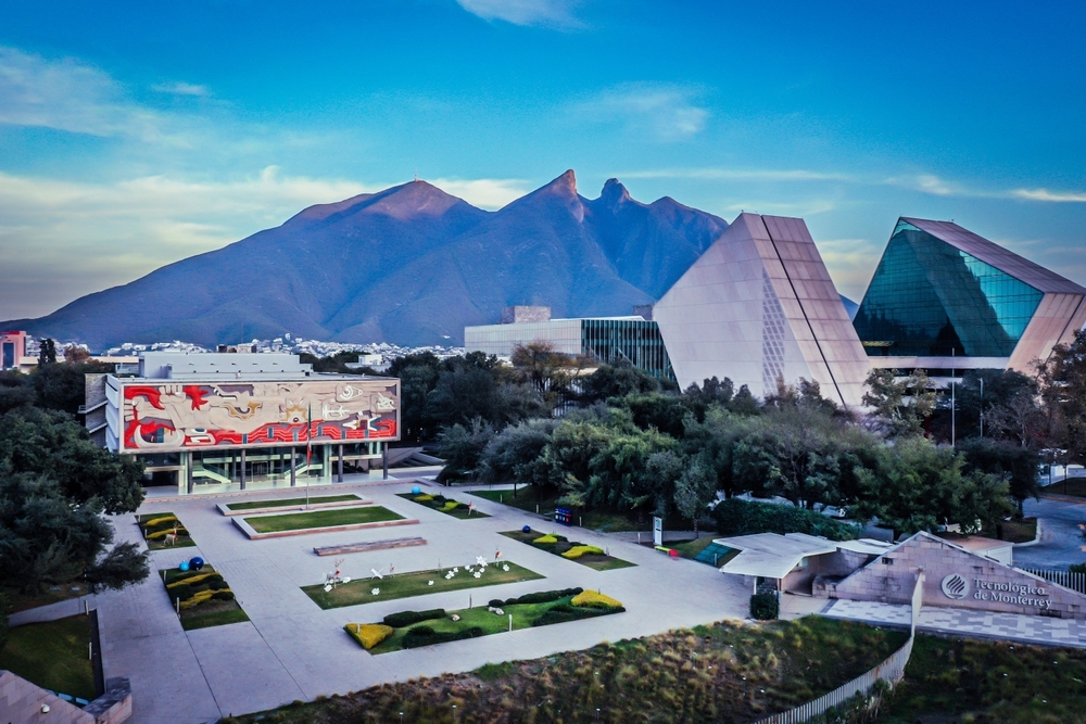 Panoramic view of Technology University in Monterrey. Mexico