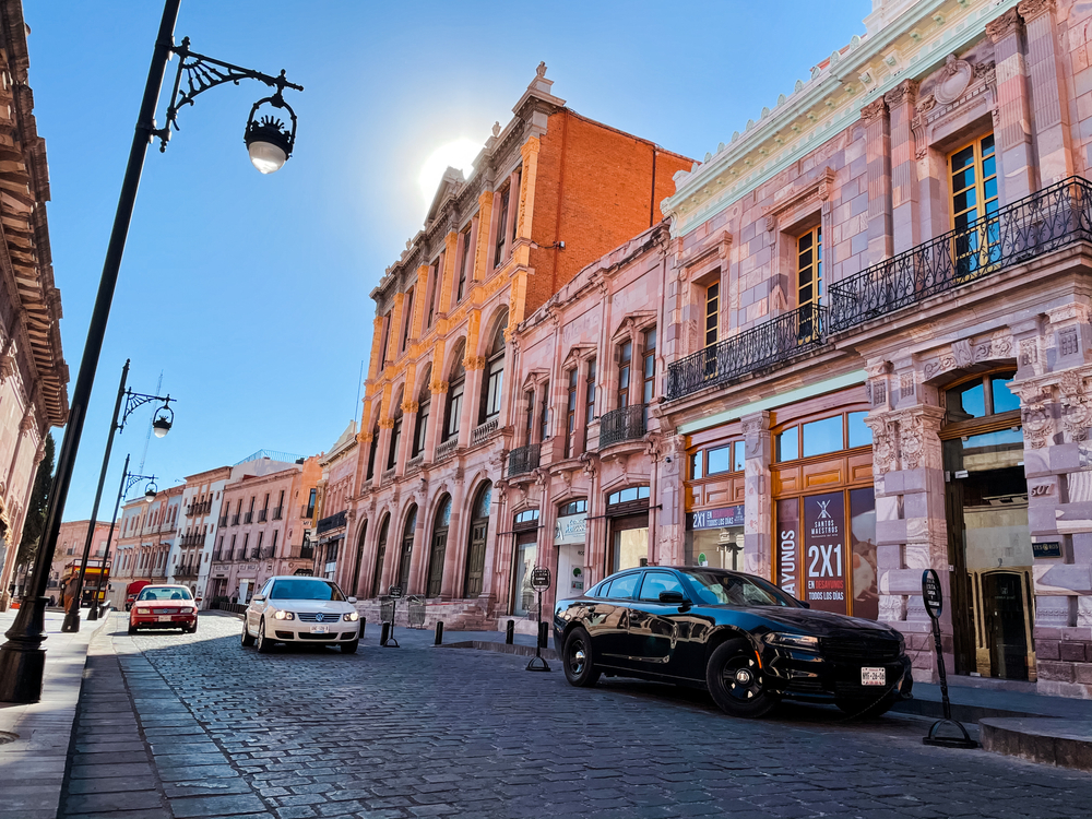 Calles coloniales del centro histórico de Zacatecas.