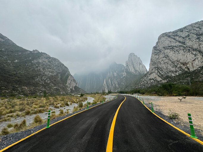 Highways heading to La Huasteca, near Monterrey city.