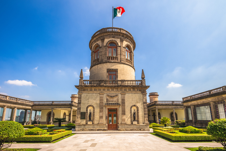 Una parte del castillo de Chapultepec en CDMX.
