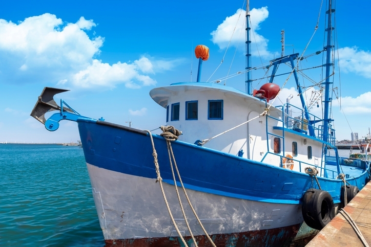 Embarcación amarrada en el puerto de Veracruz.