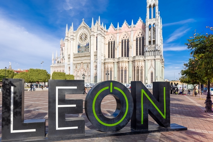 Templo Expiatorio del Sagrado Corazón de Jesús en el centro histórico de la ciudad de León.