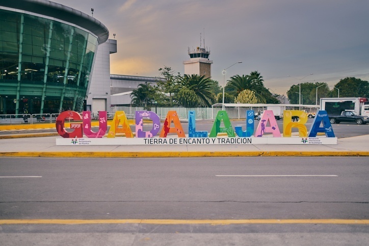 Guadalajara sign near the airport.