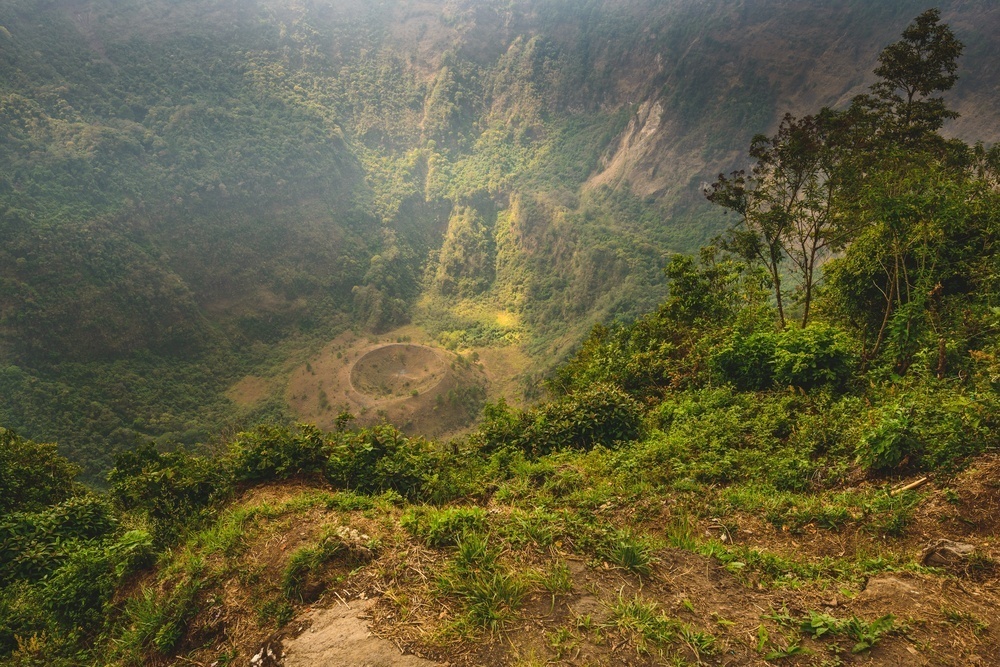 Famous crater at El Boqueron park.