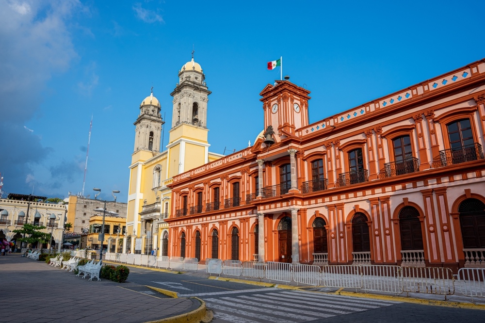 Palacio de Gobierno de Colima en el centro histórico.