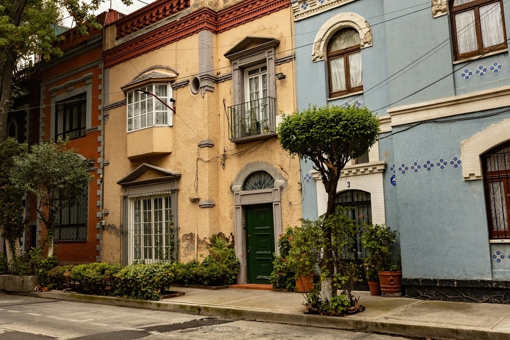 Casas coloniales en Roma Norte, CDMX.