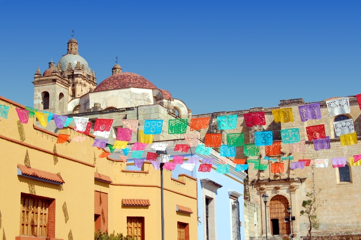 Decorations in the streets of Oaxaca