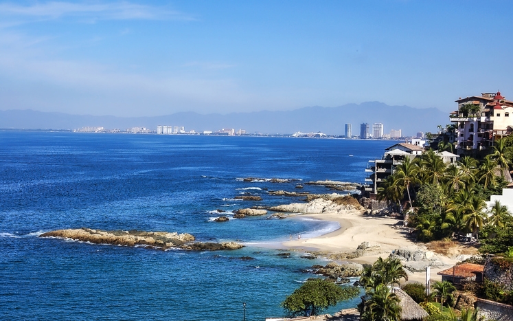 Panoramic view of the coast near Puerto Vallarta’s Zona Romantica