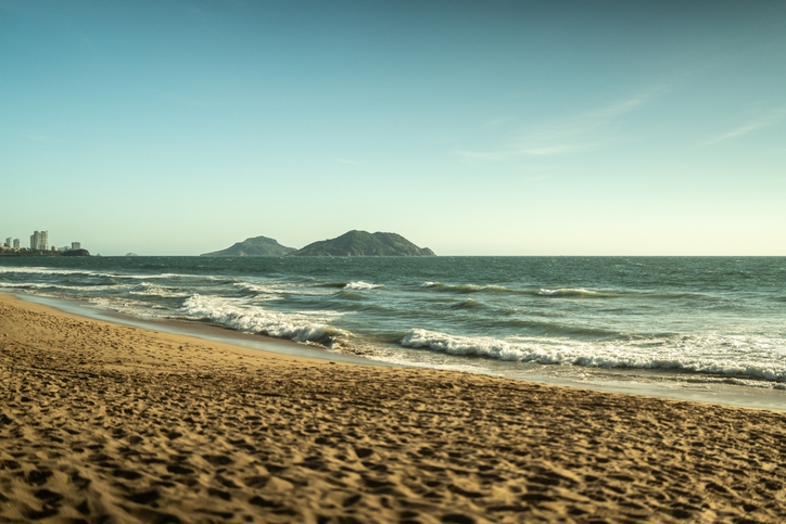 Coast of the Pacific Ocean in Mazatlán’s beach.