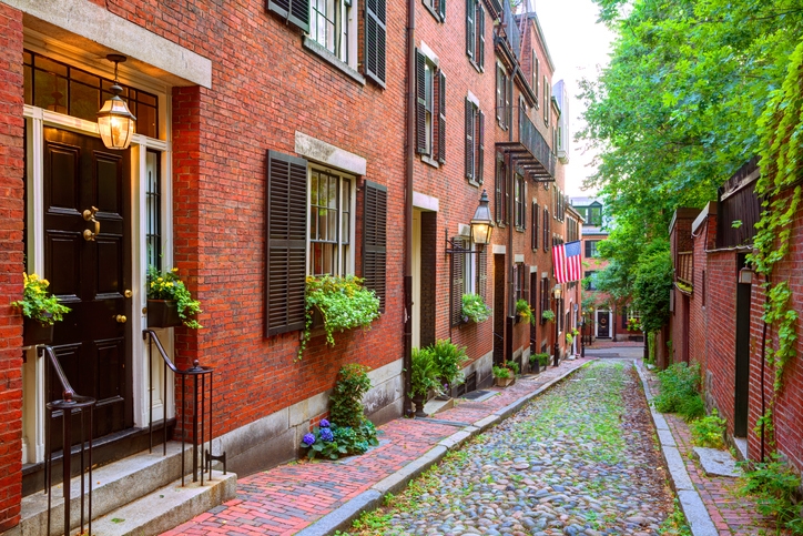 Calles adoquinadas de Beacon Hill.